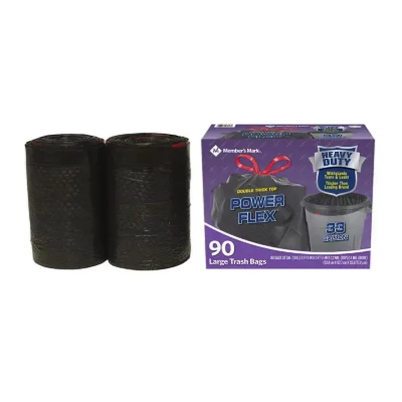 33-Gallon Power Flex Drawstring Trash Bags (90 Ct.) - Image 7