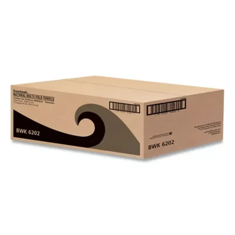 Boardwalk Multifold Paper Towels, Natural, 9" X 9 9/20" (250 Towels/Pk., 16 Pks) - Image 4
