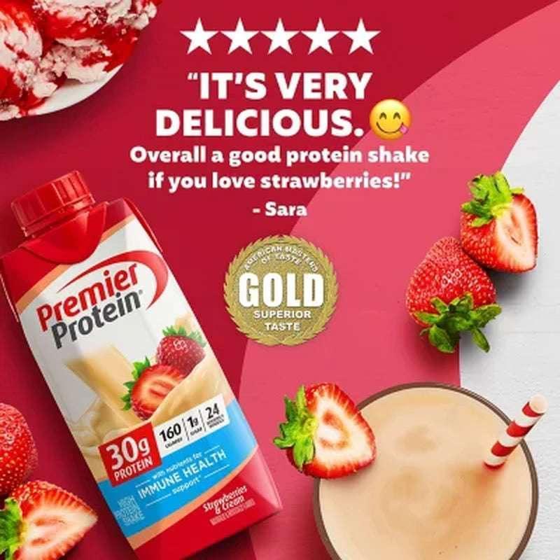 Premier Protein 30G High Protein Shake, Strawberries & Cream (11 Fl. Oz., 15 Pk.) - Image 4